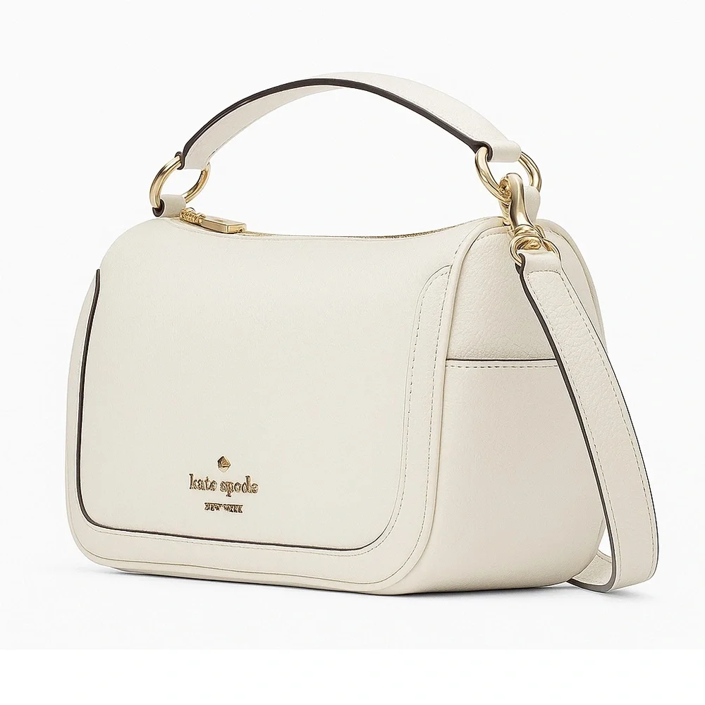 Kate Spade Smoosh Satchel Crossbody Parchment Leather K6047 Hobo Bag NWT
